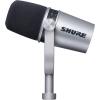 imageShure MV7 USB Podcast Microphone for Podcasting Recording Live Streaming ampamp Gaming Builtin Headphone Output All Metal USBXLR Dynamic Mic VoiceIsolating Technology TeamSpeak Certified  BlackSilver