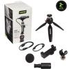 imageShure MV88 Video Kit  Digital Stereo Condenser Microphone for Apple and Android with Manfrotto PIXI Tripod Phone Clamp Mount iOS and USBC Cables for NextLevel Compatibility and Connectivity