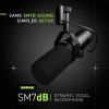 imageShure SM7dB Dynamic Vocal Microphone with Builtin Preamp  Studio Mic for Streaming Podcasting and Recording  Smooth Sound Wide Frequency Range Rugged Build Windscreen Included BlackSM7dB BuiltIn Preamp