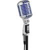 imageShure Super 55 Deluxe Vocal Microphone  Vintage Supercardioid Dynamic Unidyne Mic Iconic Look Classic Sound  Rugged DieCast Casing Includes 58 to 38 Thread Adapter and Zippered Padded PouchSupercardioid