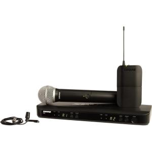 imageShure BLX1288CVL Wireless Microphone System  14Hour Battery Life 300 ft Range UHF  Includes Handheld ampamp Lavalier Mics Dual Channel Receiver  H10 Band BLX1288CVLH10H8 Band 518542 MHz