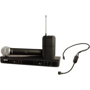 imageShure BLX1288P31 Wireless Microphone System  14Hour Battery Life 300 ft Range UHF  Includes Handheld ampamp Headset Mics Dual Channel Receiver  H10 Band BLX1288P31H10H11 Band 572596 MHz