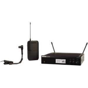 imageShure BLX14RB98 Wireless Microphone System  14Hour Battery Life 300 ft Range UHF  Clipon Instrument Mic Single Channel Rack Mount Receiver  H10 Band BLX14RB98H10Rack Mount