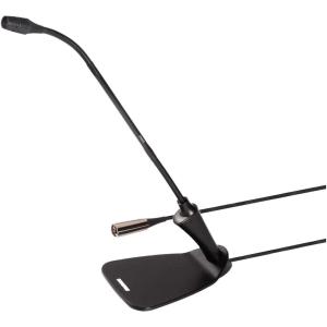 imageShure Centraverse CVG Gooseneck Microphone  Black Cardioid Condenser Mic with 18inch Neck and Inline Preamplifier Includes Windscreen ampamp Mounting Flange CVG18BCMic with Desktop Base