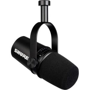 imageShure MV7 USB Podcast Microphone for Podcasting Recording Live Streaming ampamp Gaming Builtin Headphone Output All Metal USBXLR Dynamic Mic VoiceIsolating Technology TeamSpeak Certified  BlackBlack
