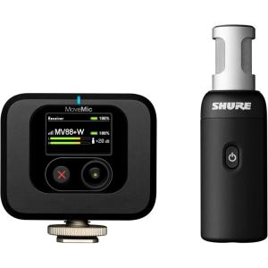 imageShure MoveMic 88 Wireless Microphone Video Kit  Pro Audio Recorder for FilmField Recording Interviews Stereo Mic 4 Polar Patterns  Compatible with iOSAndroid via Motiv App MV88WKITZ7