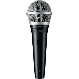 imageShure PGA48 Dynamic Microphone  Handheld Mic for Vocals with Cardioid Pickup Pattern Discrete OnOff Switch 3pin XLR Connector 15 XLRtoXLR Cable Stand Adapter and Zipper Pouch PGA48XLRNo Cable