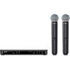imageShure BLX288B58 Wireless Microphone System  14Hour Battery Life 300 ft Range UHF  Includes 2 BETA 58A Handheld Vocal Mics Dual Channel Receiver  H10 Band BLX288B58H10H11 Band 572596 MHz
