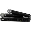 imageShure BLX288SM58 Wireless Microphone System  14Hour Battery Life 300 ft Range UHF  Includes 2 SM58 Handheld Vocal Mics Dual Channel Receiver  H10 Band BLX288SM58H10J11 Band 596616 MHz