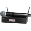 imageShure GLXD24SM58 Dual Band Pro Digital Wireless Microphone System  12Hour Battery Life 100 ft Range  SM58 Handheld Vocal Mic Single Channel Receiver GLXD24SM58Z3Rack Mount