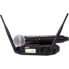 imageShure GLXD24SM58 Dual Band Pro Digital Wireless Microphone System  12Hour Battery Life 100 ft Range  SM58 Handheld Vocal Mic Single Channel Receiver GLXD24SM58Z3Standard