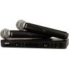 imageShure BLX288SM58 Wireless Microphone System  14Hour Battery Life 300 ft Range UHF  Includes 2 SM58 Handheld Vocal Mics Dual Channel Receiver  H10 Band BLX288SM58H10H9 Band 512542 MHz
