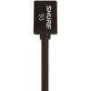 imageShure WL93T Lavalier Condenser Microphone  Subminiature Size for Theater Television Broadcasting Video ampamp Film TA4FTQG Connector for use Wireless Bodypack Transmitters  TanBlack 4foot cable