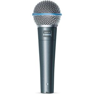 imageShure BETA 58A Vocal Microphone  Single Element Supercardioid Dynamic Mic for Stage and Studio Includes A25D Adjustable Stand Adapter 58 to 38 Euro Thread Adapter and Storage BagMicrophone