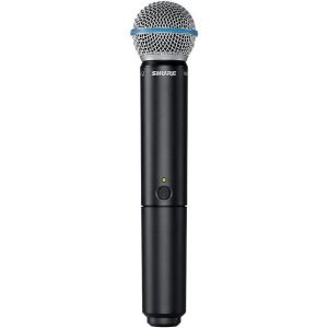 imageShure BLX24RB58 Wireless Microphone System  14Hour Battery Life 300 ft Range UHF  BETA 58A Handheld Vocal Mic Single Channel Rack Mount Receiver  H9 Band BLX24RB58H9Handheld Transmitter w Mic Capsule Only