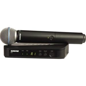 imageShure BLX24RB58 Wireless Microphone System  14Hour Battery Life 300 ft Range UHF  BETA 58A Handheld Vocal Mic Single Channel Rack Mount Receiver  H9 Band BLX24RB58H9Full System