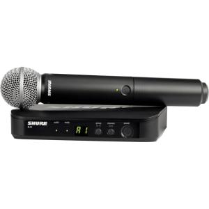 imageShure BLX24RSM58 Wireless Microphone System  14Hour Battery Life 300 ft Range UHF  SM58 Handheld Vocal Mic Single Channel Rack Mount Receiver  H9 Band BLX24RSM58H9Full System