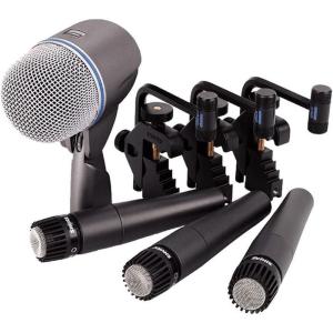 imageShure Drum Microphone Kit for Performing and Recording Drummers Conveniently Packaged Selection of Mics and Mounts with Options for Kick Drum Snare Drum Rack Toms Floor Toms and Congas DMK5752