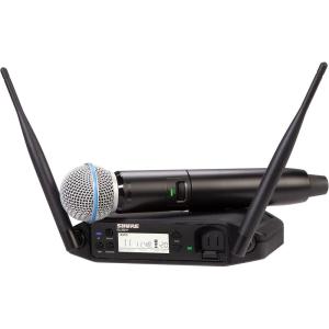 imageShure GLXD24SM58 Dual Band Pro Digital Wireless Microphone System  12Hour Battery Life 100 ft Range  SM58 Handheld Vocal Mic Single Channel Receiver GLXD24SM58Z3Standard
