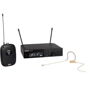 imageShure SLXD14153T Digital Wireless Microphone System  Includes SLXD1 Bodypack Transmitter with MX153T Earset Headworn Mic ampamp SLXD4 Single Channel Rack Mount Receiver  G58 Band SLXD14153TG58G58 470514 MHz