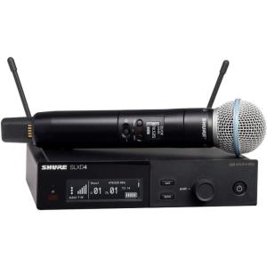 imageShure SLXD24B58 Digital Wireless Microphone System  Includes SLXD2 Handheld Transmitter with BETA 58A Vocal Mic Capsule and SLXD4 Single Channel Rack Mount Receiver  J52 Band SLXD24B58J52Single Channel