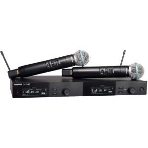 imageShure SLXD24B58 Digital Wireless Microphone System  Includes SLXD2 Handheld Transmitter with BETA 58A Vocal Mic Capsule and SLXD4 Single Channel Rack Mount Receiver  J52 Band SLXD24B58J52Dual Channel