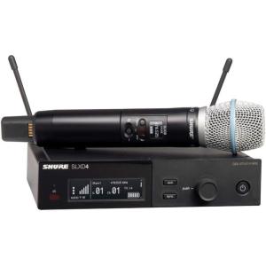 imageShure SLXD24B87A Digital Wireless Microphone System  Includes SLXD2 Handheld Transmitter with BETA 87A Vocal Mic Capsule and SLXD4 Single Channel Rack Mount Receiver  G58 Band SLXD24B87AG58H55 514558 MHz