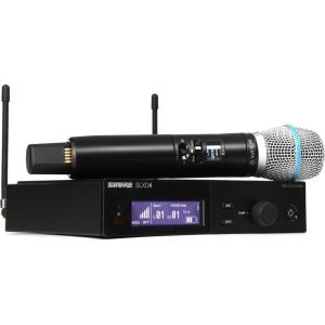 imageShure SLXD24B87A Digital Wireless Microphone System  Includes SLXD2 Handheld Transmitter with BETA 87A Vocal Mic Capsule and SLXD4 Single Channel Rack Mount Receiver  G58 Band SLXD24B87AG58G58 470514 MHz