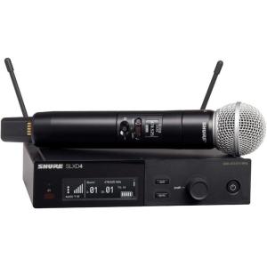 imageShure SLXD24SM58 Digital Wireless Microphone System  Includes SLXD2 Handheld Transmitter with SM58 Vocal Mic Capsule and SLXD4 Single Channel Rack Mount Receiver  J52 Band SLXD24SM58J52Single Channel