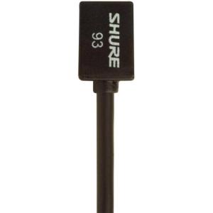 imageShure WL93T Lavalier Condenser Microphone  Subminiature Size for Theater Television Broadcasting Video ampamp Film TA4FTQG Connector for use Wireless Bodypack Transmitters  TanBlack 4foot cable