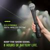 imageShure SLXD25SM58 Portable Digital Wireless System with SLXD2 Handheld Transmitter with SM58 legendary Cardioid Dynamic Vocal Microphone and SLXD5 SingleChannel Receiver  G58 Band SLXD25SM58G58H55 Band 514558 MHz