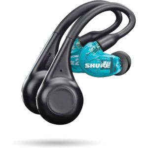 imageShure AONIC 215 TW2 True Wireless Sound Isolating Earbuds with Bluetooth 5 Technology Premium Audio with Deep Bass Secure Fit OvertheEar 32 Hour Battery Life Fingertip Controls  Gen 2  BlackBlue