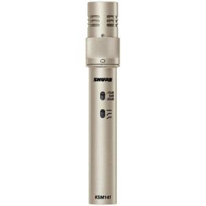 imageShure KSM141SL Stereo Pair with 2 KSM141 2 Foam Windscreens A27M Stereo Microphone Adapter and Carrying CaseSingle