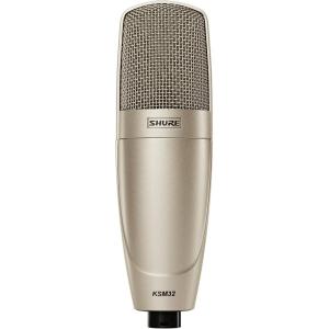 imageShure KSM32 Cardioid Condenser Microphone  Embossed SingleDiaphragm SideAddress Mic with Extended Frequency Response for Highly Critical Studio Recording and Live Sound Productions  ChampagneSilver Black