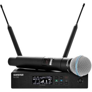 imageShure QLXD2B58 Handheld Transmitter with BETA 58A Vocal Mic Capsule  for use with QLXD Digital Wireless Microphone Systems Receiver Sold Separately  G50 Band QLXD2B58G50Full System