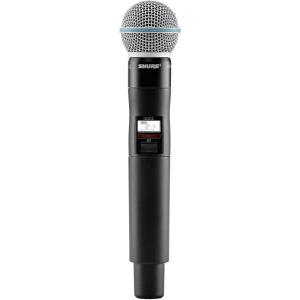imageShure QLXD2B58 Handheld Transmitter with BETA 58A Vocal Mic Capsule  for use with QLXD Digital Wireless Microphone Systems Receiver Sold Separately  G50 Band QLXD2B58G50Handheld Transmitter w Mic Capsule Only