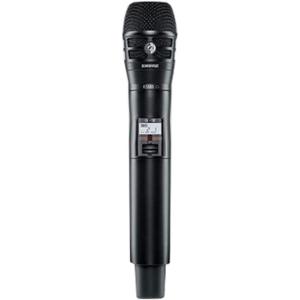 imageShure QLXD2K8B Handheld Transmitter with KSM8 Black Vocal Mic Capsule  for use with QLXD Digital Wireless Microphone Systems Receiver Sold Separately  H50 Band QLXD2K8BH50J50A Band 572608  614616 MHz