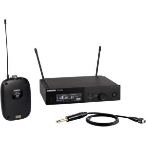 imageShure SLXD14 Digital Wireless System for Guitar and Bass  Includes SLXD1 Bodypack Transmitter with WA305 Instrument Cable ampamp SLXD4 Single Channel Rack Mount Receiver  H55 Band SLXD14H55H55 Band 514558 MHz