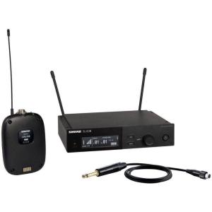 imageShure SLXD14 Digital Wireless System for Guitar and Bass  Includes SLXD1 Bodypack Transmitter with WA305 Instrument Cable ampamp SLXD4 Single Channel Rack Mount Receiver  H55 Band SLXD14H55J52 Band 558602614616 MHz