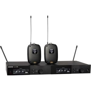 imageShure SLXD14D Dual Channel Digital Wireless System with Two SLXD1 Bodypack Transmitters  Microphones andor Instrument Cables Sold Separately  G58 Band SLXD14DG58G58 Band 470514 MHz
