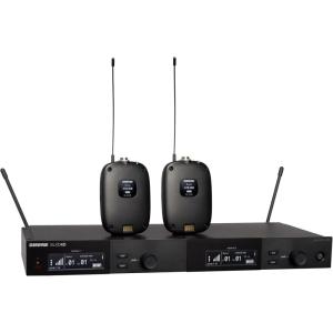 imageShure SLXD14D Dual Channel Digital Wireless System with Two SLXD1 Bodypack Transmitters  Microphones andor Instrument Cables Sold Separately  G58 Band SLXD14DG58J52 Band 558602614616 MHz