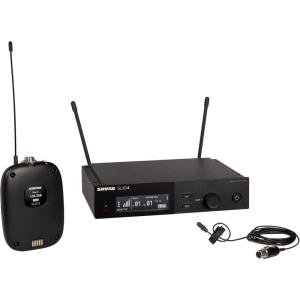 imageShure SLXD14DL4B Digital Wireless Microphone System  Includes SLXD1 Bodypack Transmitter with DuraPlex DL4 Lavalier Mic ampamp SLXD4 Single Channel Rack Mount Receiver  H55 Band SLXD14DL4BG58J52 Band 558602614616 MHz
