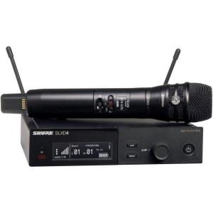imageShure SLXD24K8B Digital Wireless Microphone System  Includes SLXD2 Handheld Transmitter with KSM8 Black Vocal Mic Capsule and SLXD4 Single Channel Rack Mount Receiver  G58 Band SLXD24K8BG58G58 470514 MHz