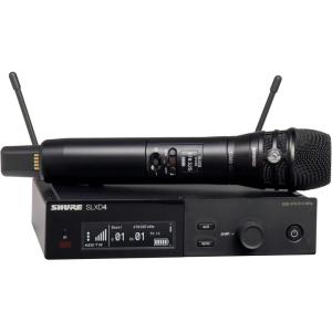 imageShure SLXD24K8B Digital Wireless Microphone System  Includes SLXD2 Handheld Transmitter with KSM8 Black Vocal Mic Capsule and SLXD4 Single Channel Rack Mount Receiver  G58 Band SLXD24K8BG58J52 558602 MHz  614616 MHz