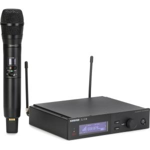 imageShure SLXD24N8CB Wireless Microphone System  Includes SLXD2 Handheld Transmitter with Nexadyne 8C Black Vocal Mic Capsule and SLXD4 Single Channel Rack Mount Receiver  G58 Band SLXD24N8CBG58Full System  Single Channel