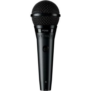 imageShure PGA58 Dynamic Microphone  Handheld Mic for Vocals with Cardioid Pickup Pattern Discrete OnOff Switch 3pin XLR Connector 15 XLRtoQTR Cable Stand Adapter and Zipper Pouch PGA58QTRNo Cable