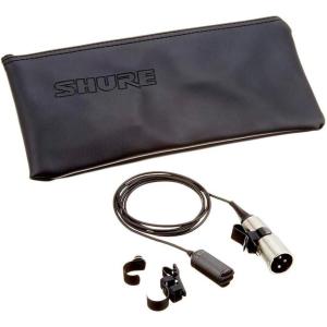 imageShure SM11 Omnidirectional Miniature Dynamic Lavalier Microphone with Flexible LongLife Cable Tie Clasp Assembly Tie Tack Assembly Connector Belt Clip and Zippered Carrying Bag SM11CN