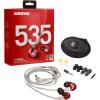 imageShure SE535LTD Professional Wired Sound Isolating Earbuds High Definition Sound  Natural Bass Three Drivers Secure inEar Fit Detachable Cable Durable Quality  RedRed